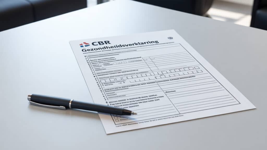 Gezondheidsverklaring formulier van het CBR