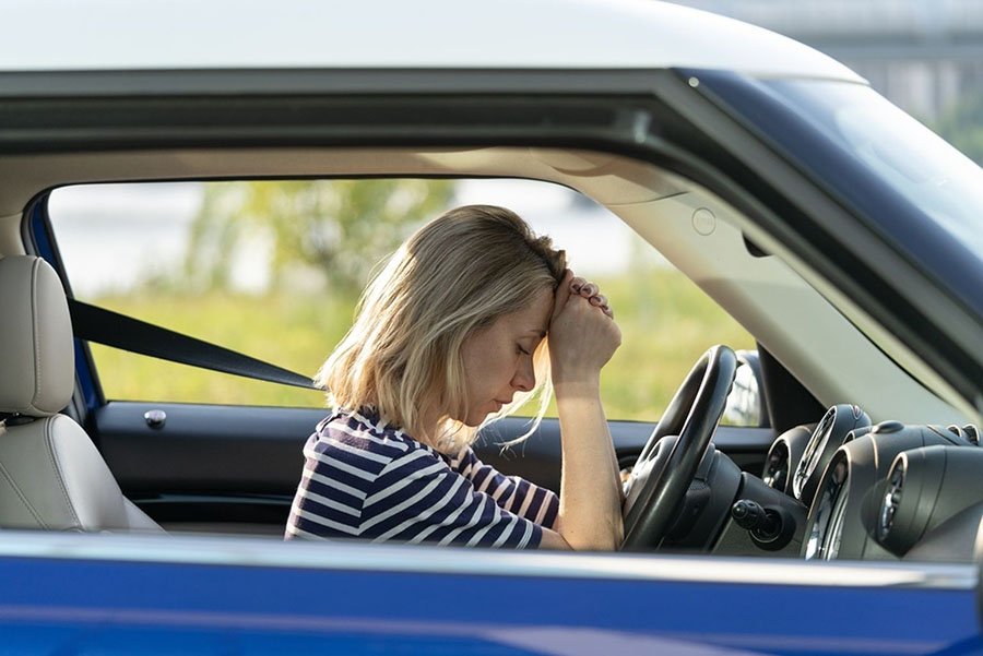 Leerling met faalangst tijdens het rijden